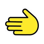 Leftwards Hand emoji on OpenMoji