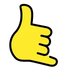 Emoji Mano haciendo el gesto de llamar en OpenMoji