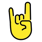 Sign of the Horns emoji on OpenMoji