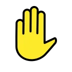 Emoji Mano levantada en OpenMoji