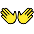 Emoji Manos abiertas en OpenMoji