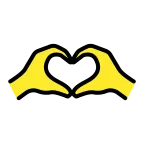 Heart Hands emoji on OpenMoji
