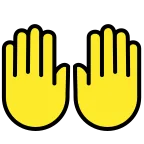 Raising Hands emoji on OpenMoji