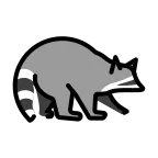 Emoji Mapache en OpenMoji
