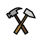 Emoji Martillo y pico en OpenMoji