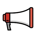 Megaphone emoji on OpenMoji