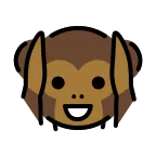 Emoji Mono con los oídos tapados en OpenMoji