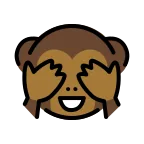 Emoji Mono con los ojos tapados en OpenMoji