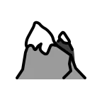 Snow-Capped Mountain emoji on OpenMoji