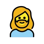 Emoji Mujer: barba en OpenMoji