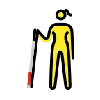 Emoji Mujer con bastón en OpenMoji