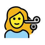 Woman Getting Haircut emoji on OpenMoji