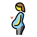 Emoji Mujer embarazada en OpenMoji