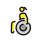Emoji Mujer en silla de ruedas manual en OpenMoji