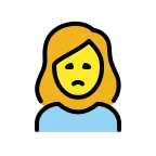 Woman Frowning emoji on OpenMoji