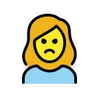 Emoji Mujer haciendo pucheros en OpenMoji