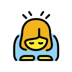 Woman Bowing emoji on OpenMoji