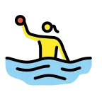 Emoji Mujer jugando al waterpolo en OpenMoji