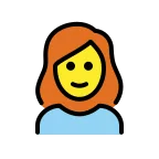 Woman: Red Hair emoji on OpenMoji