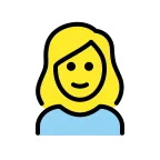 Woman: Blond Hair emoji on OpenMoji