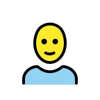 Woman: Bald emoji on OpenMoji
