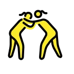 Emoji Mujeres luchando en OpenMoji