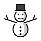 Emoji Muñeco de nieve en OpenMoji