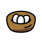 Nest with Eggs emoji on OpenMoji