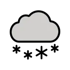 Cloud with Snow emoji on OpenMoji