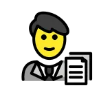 Emoji Oficinista hombre en OpenMoji