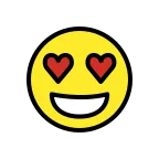 Heart Eyes emoji on OpenMoji