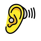 Emoji Oreja con audífono en OpenMoji
