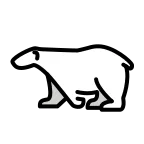 Emoji Oso polar en OpenMoji