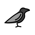 Emoji Pájaro negro en OpenMoji