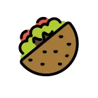 Stuffed Flatbread emoji on OpenMoji