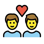 Emoji Pareja enamorada: hombre y hombre en OpenMoji
