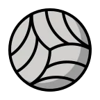Emoji Pelota de voleibol en OpenMoji
