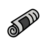 Rolled-Up Newspaper emoji on OpenMoji