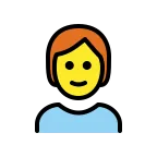 Person: Red Hair emoji on OpenMoji