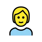 Emoji Persona adulta rubia en OpenMoji