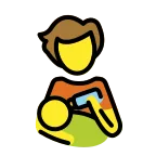 Emoji Persona alimentando a bebé en OpenMoji