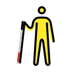 Person with White Cane emoji on OpenMoji