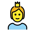 Person with Crown emoji on OpenMoji