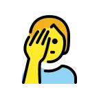 Person Facepalming emoji on OpenMoji