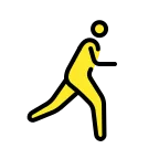 Emoji Persona corriendo: hacia la derecha en OpenMoji