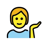 Emoji Persona de mostrador de información en OpenMoji