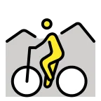 Person Mountain Biking emoji on OpenMoji