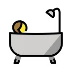 Emoji Persona en la bañera en OpenMoji