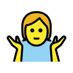 Person Shrugging emoji on OpenMoji