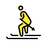 Skier emoji on OpenMoji
